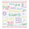 Ambesonne Adventure Shower Curtain, Various Words on Happiness and Self Value Uplifting Phrases Being Who You are, Cloth Fabric Bathroom Decor Set with Hooks, 69" W x 70" L, Violet Yellow view 2