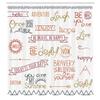 Ambesonne Adventure Shower Curtain, Various Words on Happiness and Self Value Uplifting Phrases Being Who You are, Cloth Fabric Bathroom Decor Set with Hooks, 69" W x 84" L, Fawn Maroon view 2