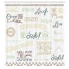 Ambesonne Adventure Shower Curtain, Various Words on Happiness and Self Value Uplifting Phrases Being Who You are, Cloth Fabric Bathroom Decor Set with Hooks, 69" W x 84" L, Pale Camel view 2