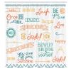 Ambesonne Adventure Shower Curtain, Various Words on Happiness and Self Value Uplifting Phrases Being Who You are, Cloth Fabric Bathroom Decor Set with Hooks, 69" W x 84" L, Cinnamon view 2