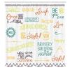Ambesonne Adventure Shower Curtain, Various Words on Happiness and Self Value Uplifting Phrases Being Who You are, Cloth Fabric Bathroom Decor Set with Hooks, 69" W x 84" L, Dark Teal view 2