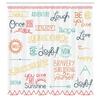 Ambesonne Adventure Shower Curtain, Various Words on Happiness and Self Value Uplifting Phrases Being Who You are, Cloth Fabric Bathroom Decor Set with Hooks, 69" W x 84" L, Turquoise Ruby view 2