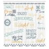 Ambesonne Adventure Shower Curtain, Various Words on Happiness and Self Value Uplifting Phrases Being Who You are, Cloth Fabric Bathroom Decor Set with Hooks, 69" W x 70" L, Grey Teal view 2
