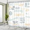 Ambesonne Adventure Shower Curtain, Various Words on Happiness and Self Value Uplifting Phrases Being Who You are, Cloth Fabric Bathroom Decor Set with Hooks, 69" W x 70" L, Grey Teal view 4