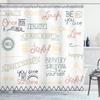 Ambesonne Adventure Shower Curtain, Various Words on Happiness and Self Value Uplifting Phrases Being Who You are, Cloth Fabric Bathroom Decor Set with Hooks, 69" W x 84" L, Cadet Blue view 1