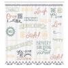 Ambesonne Adventure Shower Curtain, Various Words on Happiness and Self Value Uplifting Phrases Being Who You are, Cloth Fabric Bathroom Decor Set with Hooks, 69" W x 84" L, Cadet Blue view 2