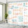 Ambesonne Adventure Shower Curtain, Various Words on Happiness and Self Value Uplifting Phrases Being Who You are, Cloth Fabric Bathroom Decor Set with Hooks, 69" W x 70" L, Cinnamon view 4