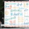 Ambesonne Adventure Shower Curtain, Various Words on Happiness and Self Value Uplifting Phrases Being Who You are, Cloth Fabric Bathroom Decor Set with Hooks, 69" W x 70" L, Dark Lavender view 3