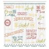 Ambesonne Adventure Shower Curtain, Various Words on Happiness and Self Value Uplifting Phrases Being Who You are, Cloth Fabric Bathroom Decor Set with Hooks, 69" W x 70" L, Khaki Burgundy view 2
