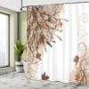 Ambesonne Nature Shower Curtain, Autumn Maple Leaves Branches in Fall Earthen Tones Faded Woodland Art Print, Cloth Fabric Bathroom Decor Set with Hooks, 69" W x 75" L, Pale Brown view 4