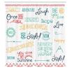 Ambesonne Adventure Shower Curtain, Various Words on Happiness and Self Value Uplifting Phrases Being Who You are, Cloth Fabric Bathroom Decor Set with Hooks, 69" W x 70" L, Marigold Teal view 2
