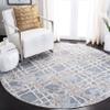 Martha Stewart x SAFAVIEH Area Rug Collection - 6'7" Round, Silver & Ivory, Non-Shedding & Easy Cleaning, Ideal for Living Room, Bedroom, Office, Dining Space (MSR0957G) view 1