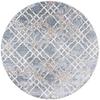 Martha Stewart x SAFAVIEH Area Rug Collection - 6'7" Round, Silver & Ivory, Non-Shedding & Easy Cleaning, Ideal for Living Room, Bedroom, Office, Dining Space (MSR0957G) view 3