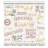 Ambesonne Adventure Shower Curtain, Various Words on Happiness and Self Value Uplifting Phrases Being Who You are, Cloth Fabric Bathroom Decor Set with Hooks, 69" W x 84" L, Pale Caramel view 2