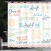 Ambesonne Adventure Shower Curtain, Various Words on Happiness and Self Value Uplifting Phrases Being Who You are, Cloth Fabric Bathroom Decor Set with Hooks, 69" W x 70" L, Pale Orange view 3
