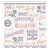 Ambesonne Adventure Shower Curtain, Various Words on Happiness and Self Value Uplifting Phrases Being Who You are, Cloth Fabric Bathroom Decor Set with Hooks, 69" W x 84" L, Pale Ruby view 2