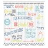 Ambesonne Adventure Shower Curtain, Various Words on Happiness and Self Value Uplifting Phrases Being Who You are, Cloth Fabric Bathroom Decor Set with Hooks, 69" W x 84" L, Sky Blue view 2