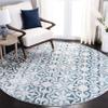 Martha Stewart x SAFAVIEH Area Rug Collection - 6'7" Round, Navy & Ivory, Non-Shedding & Easy Cleaning, Ideal for Living Room, Bedroom, Office, Dining Space (MSR0956N) view 1