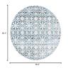 Martha Stewart x SAFAVIEH Area Rug Collection - 6'7" Round, Navy & Ivory, Non-Shedding & Easy Cleaning, Ideal for Living Room, Bedroom, Office, Dining Space (MSR0956N) view 2