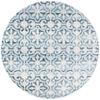 Martha Stewart x SAFAVIEH Area Rug Collection - 6'7" Round, Navy & Ivory, Non-Shedding & Easy Cleaning, Ideal for Living Room, Bedroom, Office, Dining Space (MSR0956N) view 3