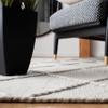 SAFAVIEH Casablanca Collection Accent Rug - 3' x 5', Silver & Ivory, Handmade Moroccan Boho Wool Braided Tassel Fringe, Ideal for High Traffic Areas in Entryway, Living Room, Bedroom (CSB575G) view 4