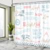 Ambesonne Adventure Shower Curtain, Various Words on Happiness and Self Value Uplifting Phrases Being Who You are, Cloth Fabric Bathroom Decor Set with Hooks, 69" W x 70" L, Pale Blue view 4