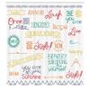 Ambesonne Adventure Shower Curtain, Various Words on Happiness and Self Value Uplifting Phrases Being Who You are, Cloth Fabric Bathroom Decor Set with Hooks, 69" W x 70" L, Jade Green view 2