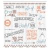 Ambesonne Adventure Shower Curtain, Various Words on Happiness and Self Value Uplifting Phrases Being Who You are, Cloth Fabric Bathroom Decor Set with Hooks, 69" W x 84" L, Orange view 2