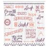 Ambesonne Adventure Shower Curtain, Various Words on Happiness and Self Value Uplifting Phrases Being Who You are, Cloth Fabric Bathroom Decor Set with Hooks, 69" W x 84" L, Pale Maroon view 2