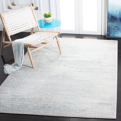 SAFAVIEH Evoke Collection 4' x 6' Ivory / Sage EVK272B Modern Abstract Non-Shedding Living Room Bedroom Accent Rug