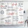 Ambesonne Adventure Shower Curtain, Various Words on Happiness and Self Value Uplifting Phrases Being Who You are, Cloth Fabric Bathroom Decor Set with Hooks, 69" W x 84" L, Night Blue view 1