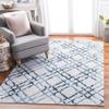 Martha Stewart x SAFAVIEH Area Rug Collection - 5'3" x 7'7", Ivory & Turquoise Blue, Non-Shedding & Easy Cleaning, Ideal for Living Room, Bedroom, Office, Dining Space (MSR0957A) view 1