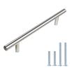 Stainless Steel Slim-Style Modern Euro Bar Cabinet Handle Pull, 5" Center, 3/8" Diameter, 100 Pieces view 1