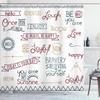 Ambesonne Adventure Shower Curtain, Various Words on Happiness and Self Value Uplifting Phrases Being Who You are, Cloth Fabric Bathroom Decor Set with Hooks, 69" W x 84" L, Chestnut Brown view 1