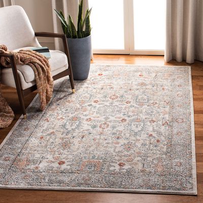 Martha Stewart x SAFAVIEH Area Rug Collection - 4' x 6', Grey & Ivory, Non-Shedding & Easy Cleaning, Ideal for Living Room, Foyer, Bedroom, Accent Space (MSR877F)