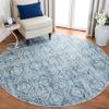 Martha Stewart x SAFAVIEH Area Rug Collection - 6'7" Round, Denim Blue & Ivory, Non-Shedding & Easy Cleaning, Ideal for Living Room, Bedroom, Office, Dining Space (MSR0953L) view 1
