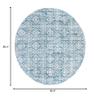 Martha Stewart x SAFAVIEH Area Rug Collection - 6'7" Round, Denim Blue & Ivory, Non-Shedding & Easy Cleaning, Ideal for Living Room, Bedroom, Office, Dining Space (MSR0953L) view 2