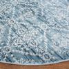 Martha Stewart x SAFAVIEH Area Rug Collection - 6'7" Round, Denim Blue & Ivory, Non-Shedding & Easy Cleaning, Ideal for Living Room, Bedroom, Office, Dining Space (MSR0953L) view 4