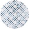 Martha Stewart x SAFAVIEH Area Rug Collection - 6'7" Round, Ivory & Turquoise Blue, Non-Shedding & Easy Cleaning, Ideal for Living Room, Bedroom, Office, Dining Space (MSR0957A) view 3