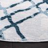 Martha Stewart x SAFAVIEH Area Rug Collection - 6'7" Round, Ivory & Turquoise Blue, Non-Shedding & Easy Cleaning, Ideal for Living Room, Bedroom, Office, Dining Space (MSR0957A) view 4