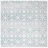 Martha Stewart x SAFAVIEH Area Rug Collection - 6'7" Square, Turquoise Blue & Ivory, Non-Shedding & Easy Cleaning, Ideal for Living Room, Bedroom, Office, Dining Space (MSR0956K) view 3
