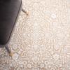 Martha Stewart x SAFAVIEH Area Rug Collection - 6'7" Square, Gold & Ivory, Non-Shedding & Easy Cleaning, Ideal for Living Room, Bedroom, Office, Dining Space (MSR8937B) view 4