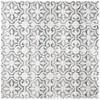 Martha Stewart x SAFAVIEH Area Rug Collection - 6'7" Square, Grey & Ivory, Non-Shedding & Easy Cleaning, Ideal for Living Room, Bedroom, Office, Dining Space (MSR0956F) view 3