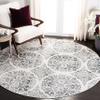 Martha Stewart x SAFAVIEH Area Rug Collection - 6'7" Round, Charcoal & Ivory, Non-Shedding & Easy Cleaning, Ideal for Living Room, Bedroom, Office, Dining Space (MSR0958H) view 1