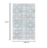 Martha Stewart x SAFAVIEH Area Rug Collection - 2'2" x 7' Runner, Turquoise Blue & Ivory, Non-Shedding & Easy Cleaning, Ideal for Living Room, Bedroom, Office, Hallway (MSR0956K) view 2
