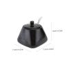 DOITOOL Ceramic Sugar Bowl with Lid and Spoon Set, Spice Storage Jar Salt Pot Condiment Jars, Ceramic Seasoning Container for Home and Kitchen (Black) view 2