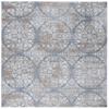 SAFAVIEH Martha Stewart x Area Rug Collection - 6'7" Square, Silver & Ivory, Non-Shedding & Easy Cleaning, Ideal for Living Room, Bedroom, Office, Dining Space (MSR0958G) view 3