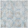Martha Stewart x SAFAVIEH Area Rug Collection - 6'7" Square, Denim Blue & Ivory, Non-Shedding & Easy Cleaning, Ideal for Living Room, Bedroom, Office, Dining Space (MSR0958L) view 3