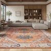 SAFAVIEH Area Rug 8x10 - Madison Collection - Large - Orange & Ivory, Boho Chic Medallion Distressed Design, Non-Shedding & Easy Cleaning, Ideal for Living Room, Bedroom, Dining Space (MAD468P) view 1