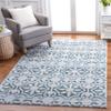 Martha Stewart x SAFAVIEH Area Rug Collection - 6'7" Square, Navy & Ivory, Non-Shedding & Easy Cleaning, Ideal for Living Room, Bedroom, Office, Dining Space (MSR0956N) view 1